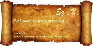 Szlama Konstantina névjegykártya
